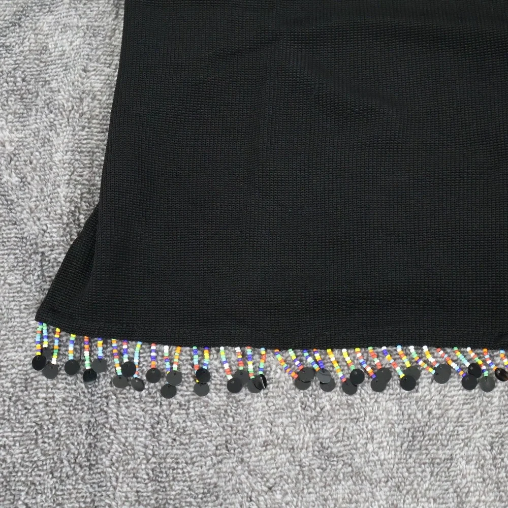 Vintage Ronni Nicole by Ouida Top & Pant Set Womens L‎ Black Beaded Embellished - Picture 5 of 16